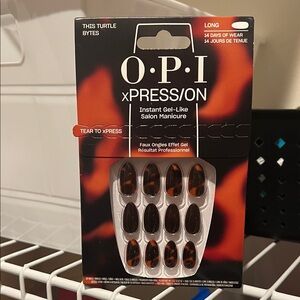 OPI xPRESS/ON Black and Orange Gel-Like Nails